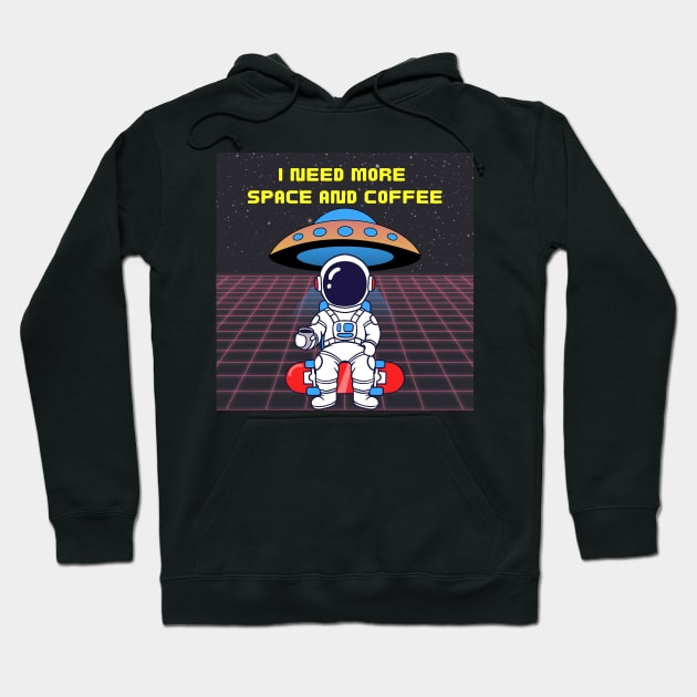 I need more coffee and space Hoodie by Artist usha